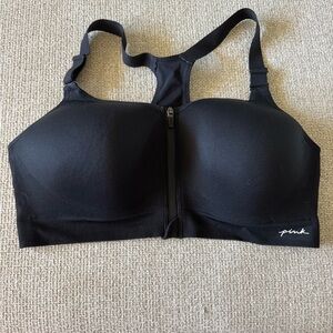 PINK Victoria's Secret Black Sports Bra with Adjustable Straps
